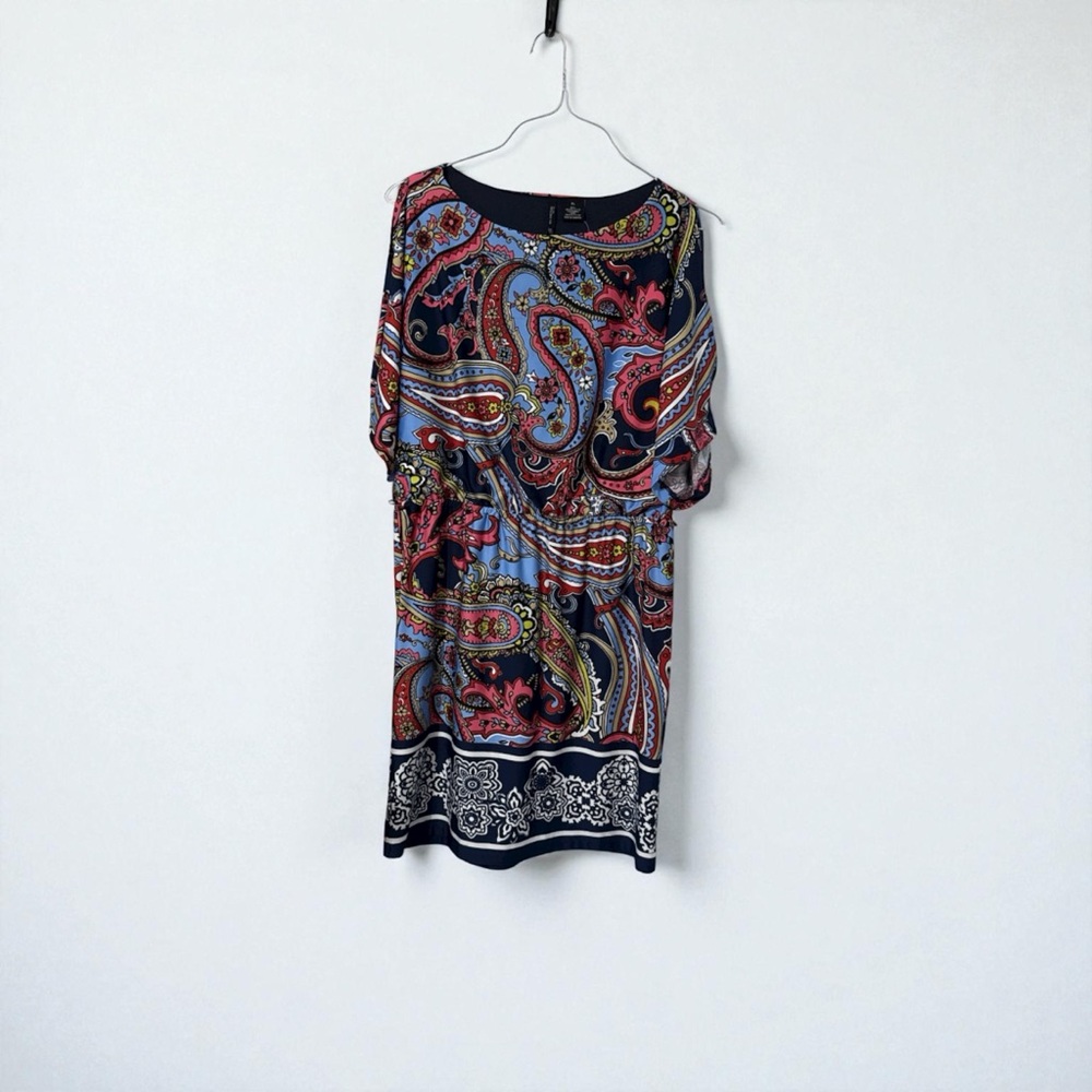 New Directions Paisley Blouse - Red and Blue